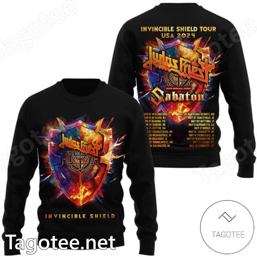 Judas Priest Invincible Shield Tour Usa 2024 T-shirt, Hoodie x