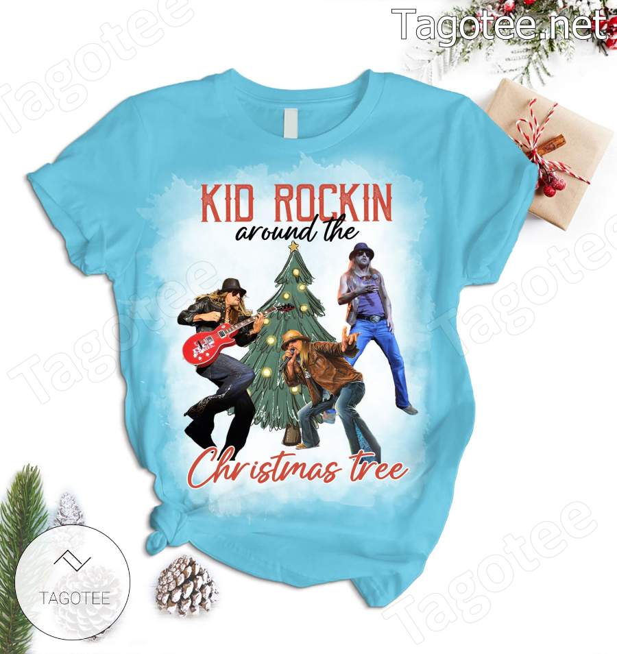 Kid Rockin Around The Christmas Tree Pajamas Set - Tagotee