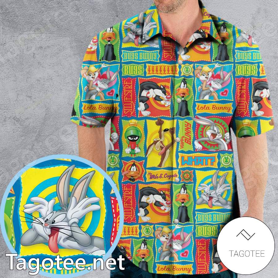 Looney Toon Cartoon Characters Hawaiian Shirt a