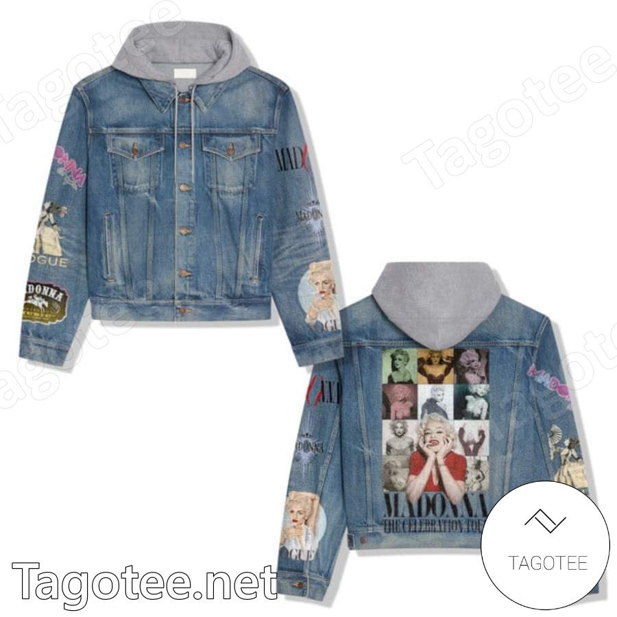 Madonna The Celebration Tour Hooded Jean Jacket - Tagotee