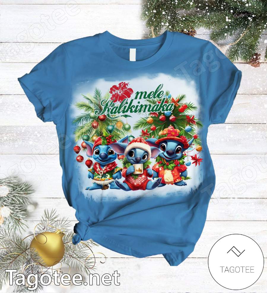 Mele Kalikimaka Stitch Christmas Pajamas Set a