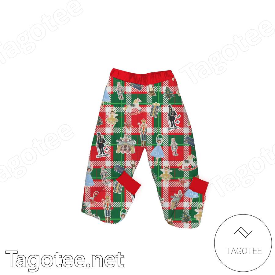 Nutcracker Squad Christmas Tree Pajamas Set b