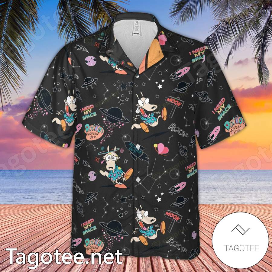 Rocko Space Out Rocko's Modern Life Hawaiian Shirt b
