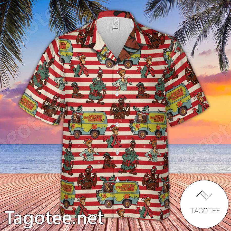 Scooby Doo Shaggy Rogers The Mystery Machine Christmas Hawaiian Shirt b