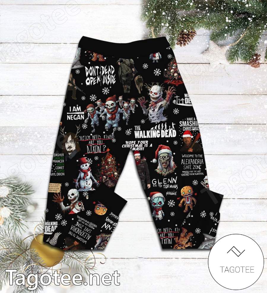 Surviving The Holidays The Walking Dead Just Like Surviving The Apocalypse Pajamas Set b