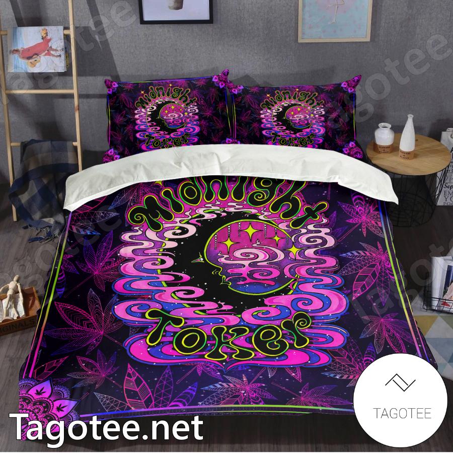 Weed Midnight Toker Psychedelic  Bedding Set b
