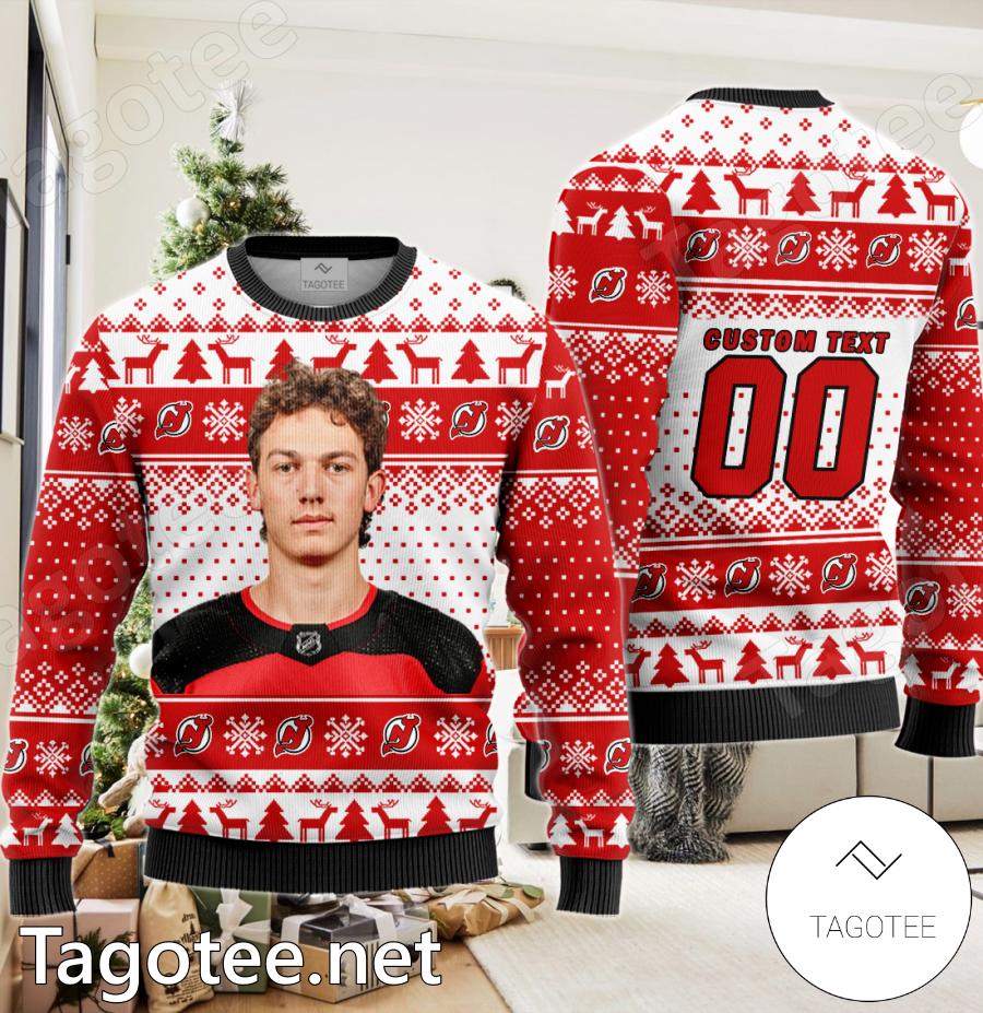 Luke Hughes NHL Xmas Sweater